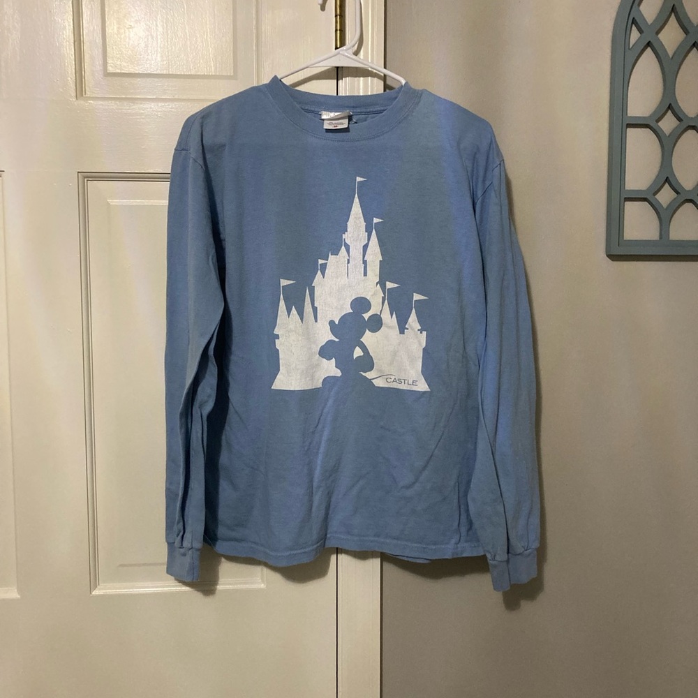 Disney Blue Long Sleeve Shirt with Castle Design